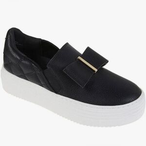Joy Lux Geniune Leather Slip On Sneakers With Orthodic Soles, Size 8